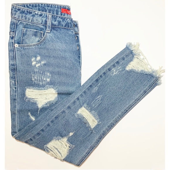 heartmore Denim - Caffeine Destroyed Boyfriend Cropped Ankle Jeans